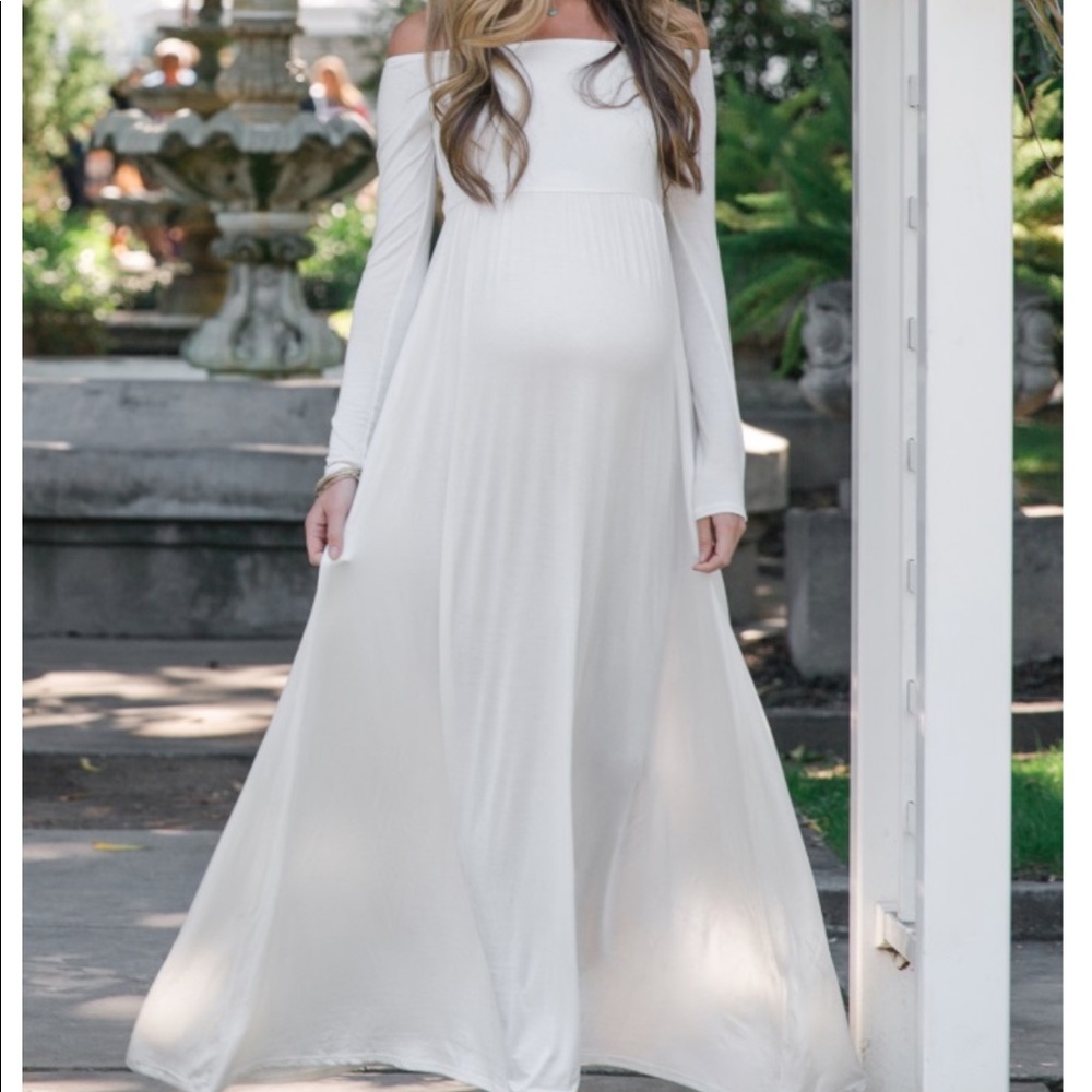 Pink blush maternity dress